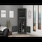Tuhome Syrah Corner Bar Cabinet, Eight Bottle Cubbies, Double Door, Two Open Shelves, Smokey Oak BLI6548 - alternate 1
